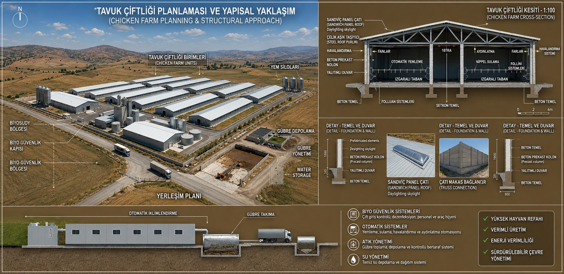 Modern kümes planlaması ve hava sirkülasyonu